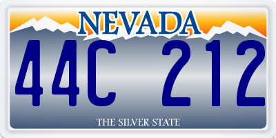 NV license plate 44C212
