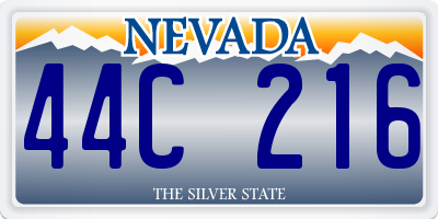 NV license plate 44C216