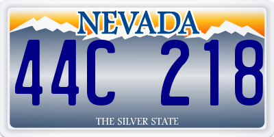 NV license plate 44C218