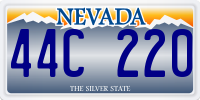 NV license plate 44C220