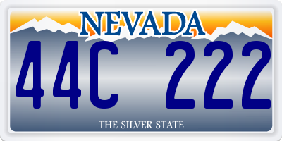 NV license plate 44C222