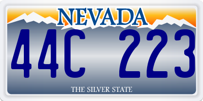 NV license plate 44C223