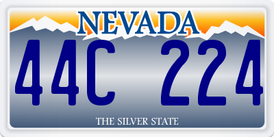 NV license plate 44C224