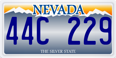 NV license plate 44C229