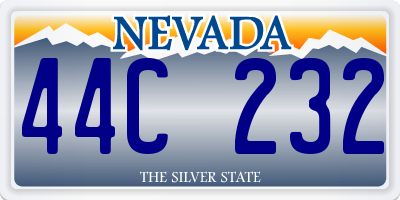 NV license plate 44C232