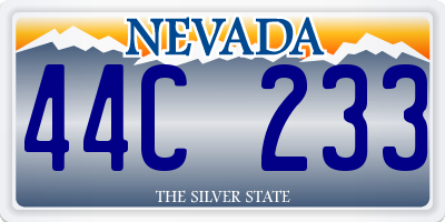 NV license plate 44C233