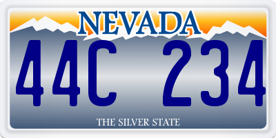 NV license plate 44C234