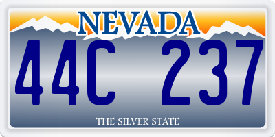 NV license plate 44C237
