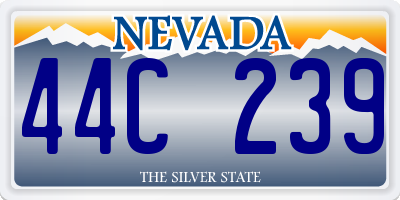 NV license plate 44C239