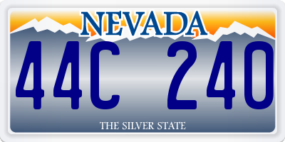 NV license plate 44C240