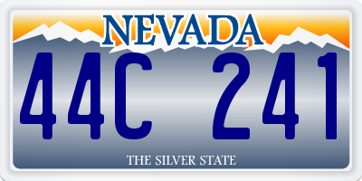 NV license plate 44C241