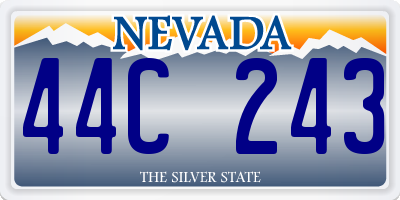 NV license plate 44C243