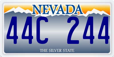 NV license plate 44C244
