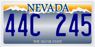 NV license plate 44C245