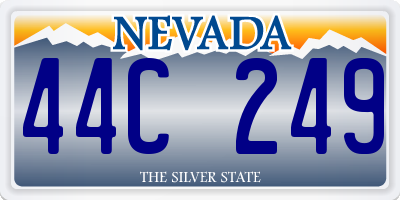 NV license plate 44C249