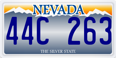 NV license plate 44C263