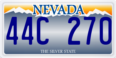 NV license plate 44C270