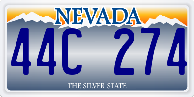 NV license plate 44C274