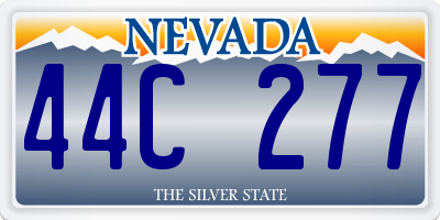NV license plate 44C277