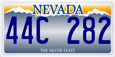 NV license plate 44C282