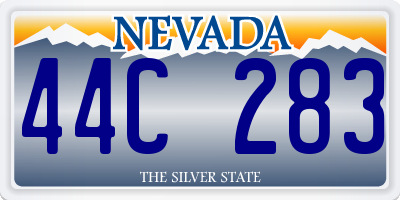 NV license plate 44C283