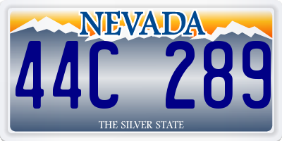 NV license plate 44C289