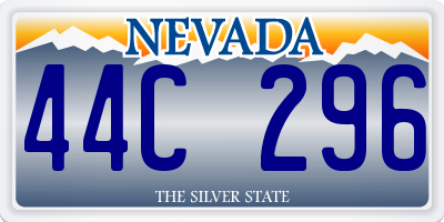 NV license plate 44C296
