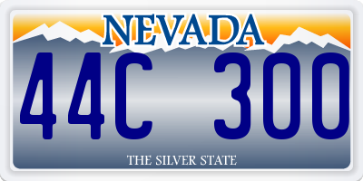 NV license plate 44C300