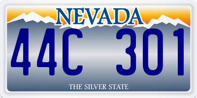 NV license plate 44C301