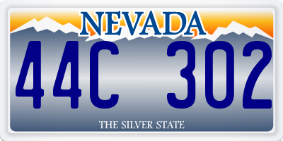 NV license plate 44C302