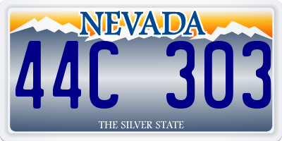 NV license plate 44C303