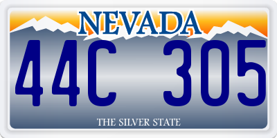NV license plate 44C305