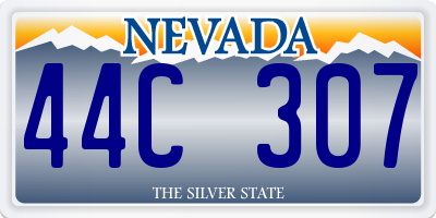 NV license plate 44C307