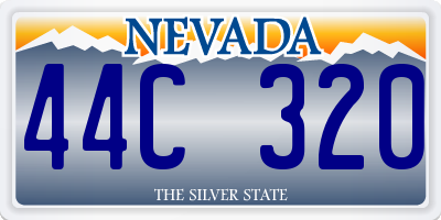 NV license plate 44C320