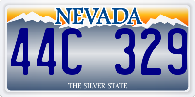 NV license plate 44C329