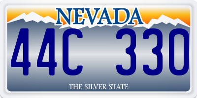 NV license plate 44C330