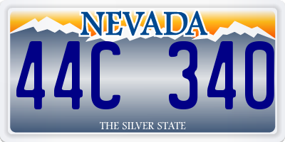 NV license plate 44C340