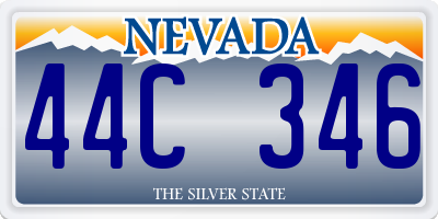 NV license plate 44C346
