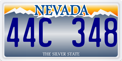 NV license plate 44C348