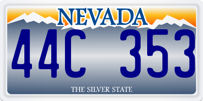 NV license plate 44C353