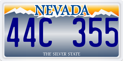 NV license plate 44C355