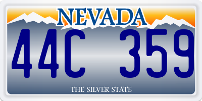 NV license plate 44C359