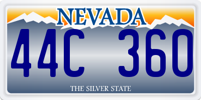 NV license plate 44C360