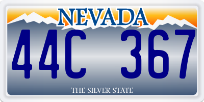 NV license plate 44C367