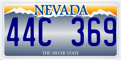 NV license plate 44C369