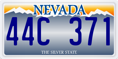 NV license plate 44C371