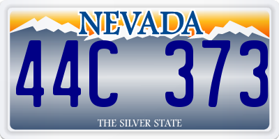 NV license plate 44C373