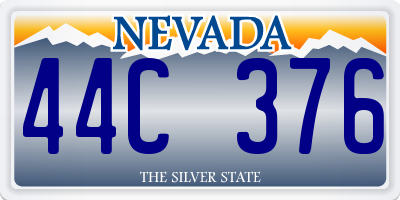 NV license plate 44C376