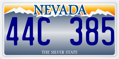 NV license plate 44C385