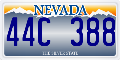 NV license plate 44C388